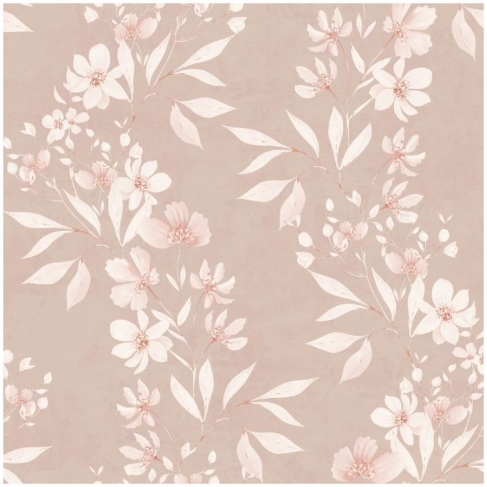 Delicate Floral Trail Wallpaper Blush