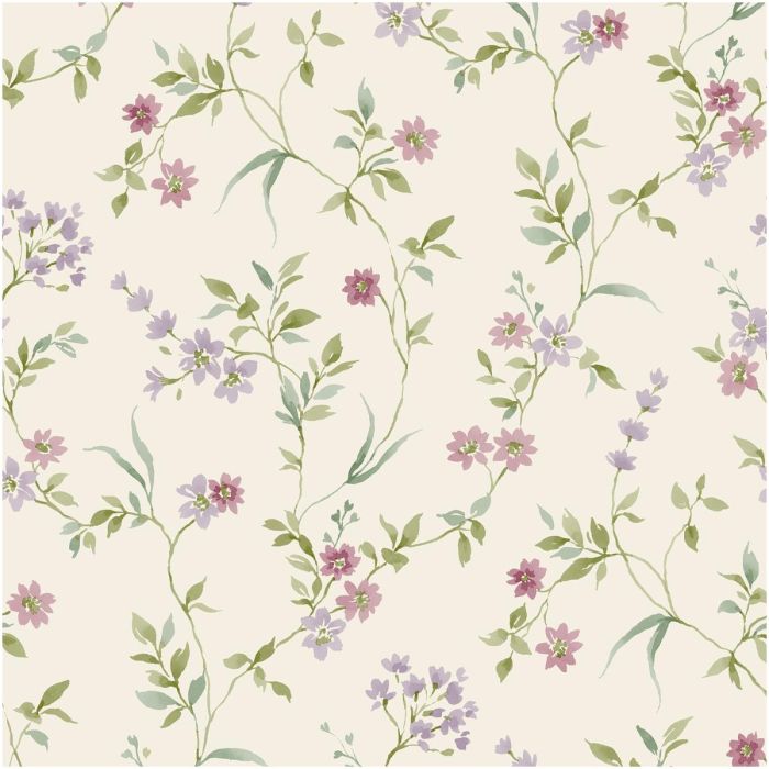Lila Floral Wallpaper