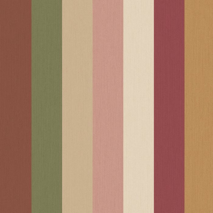 Country Stripe Wallpaper Multicoloured