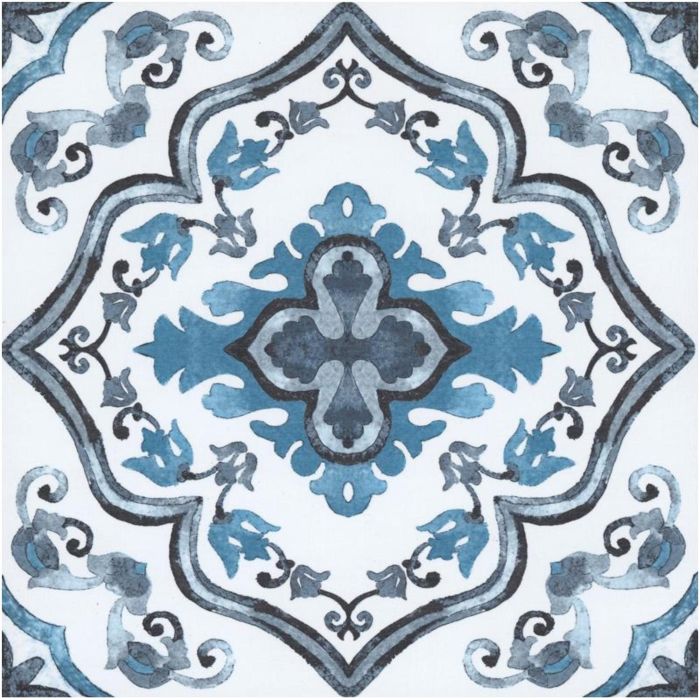 Marrakesh Blue Peel & Stick Self Adhesive Floor Tiles