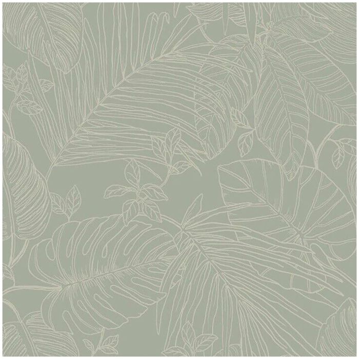 Green Abstract Leaf Wallpaper