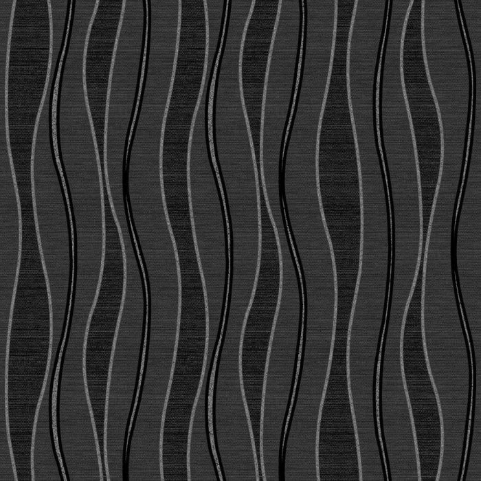 Glitter Wave Wallpaper Black Silver