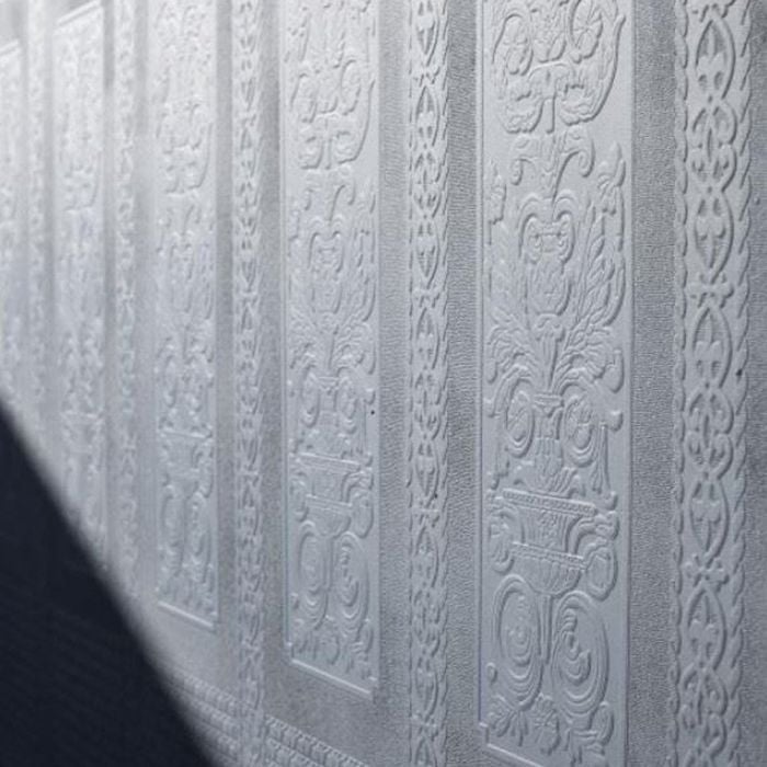 Anaglypta Paintable Dado Art Nouveau Wallpaper White