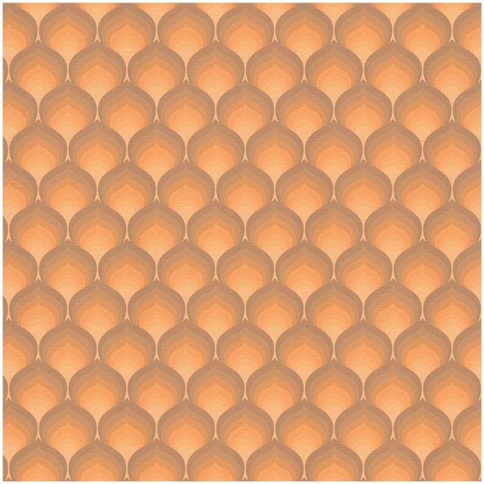 Retro Chic Wallpaper Orange Brown