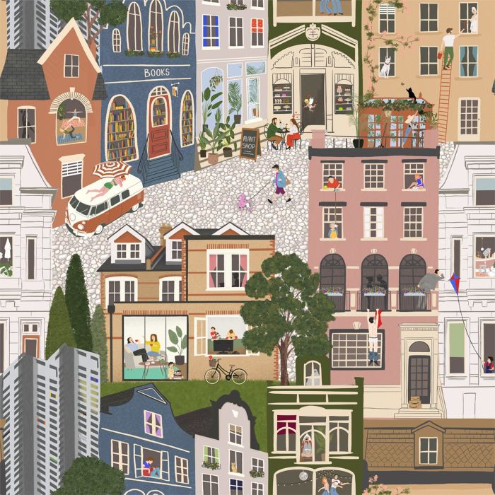 NOSEY NEIGHBOURS WALLPAPER