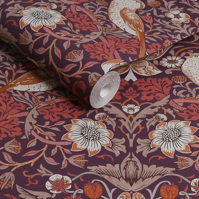 William Morris At Home Strawberry Thief Wallpaper