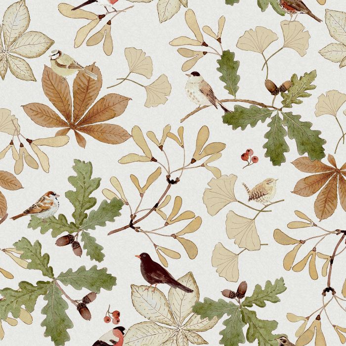 Orchard Birds Wallpaper
