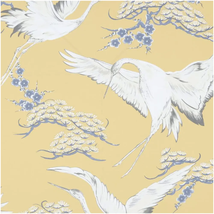 Cranes Wallpaper Ochre