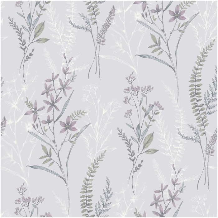 Jasmin Floral Wallpaper Mauve