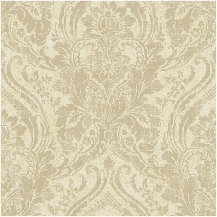 Cream & Gold Damask Wallpaper