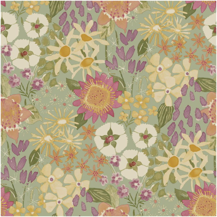 Exclusive Spriggy Floral Wallpaper Sage