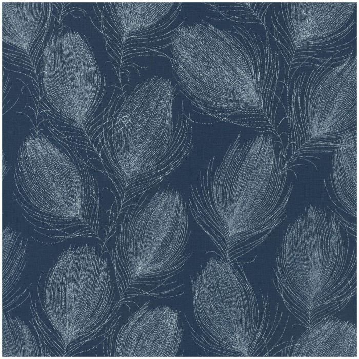 Maya Feather Wallpaper Navy