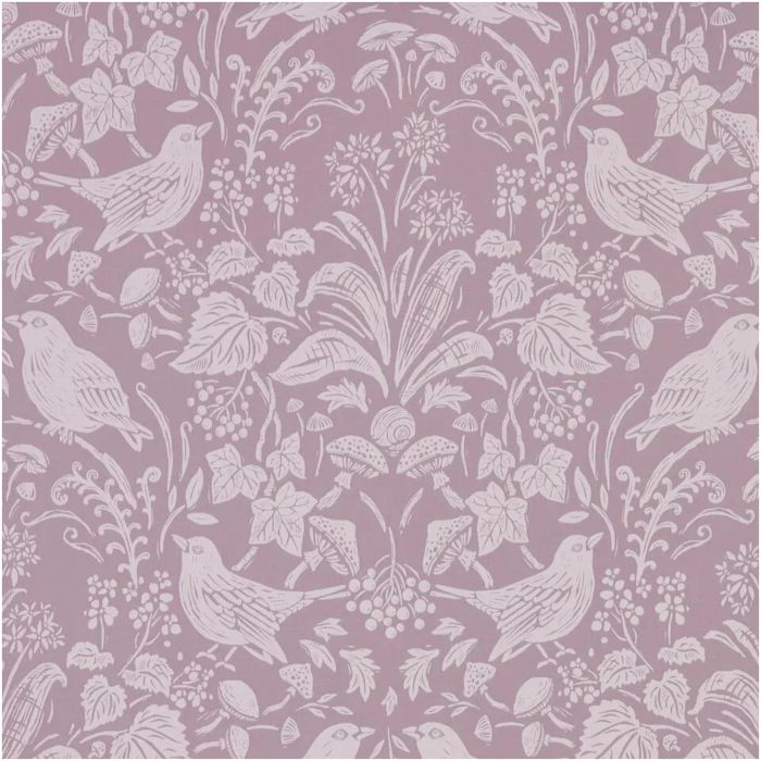 Ashford & Sons Purple Bird Botanical Wallpaper