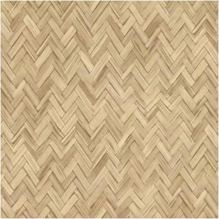 Herringbone Wood Effect Beige Wallpaper