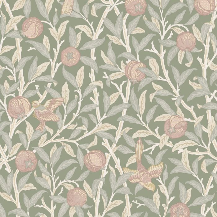 William Morris At Home Bird & Pomegranate Wallpaper