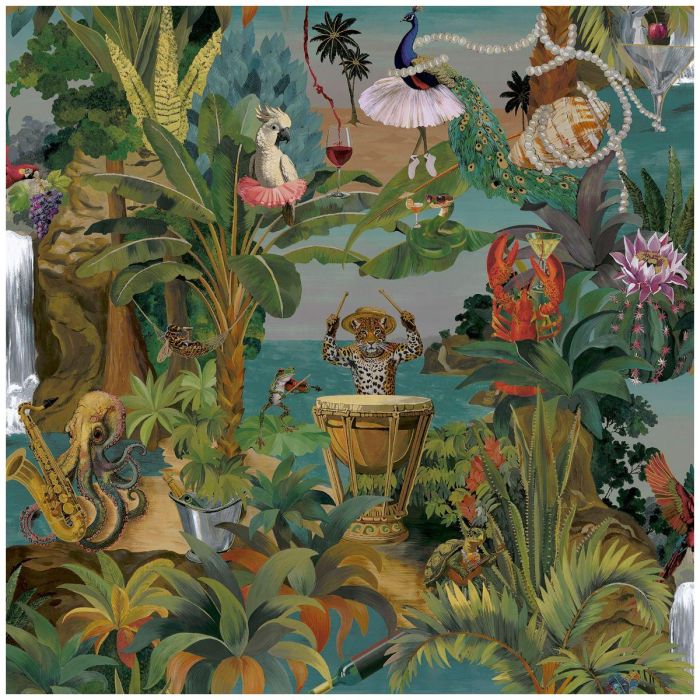 Animal Beach Party Wallpaper