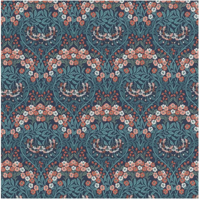 Morris Style Floral Wallpaper