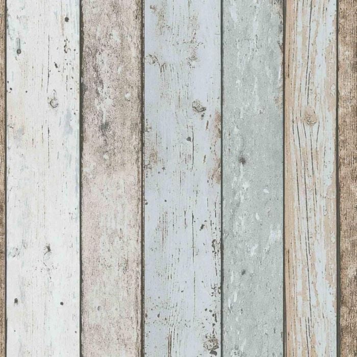 Distressed Wood Effect Wallpaper