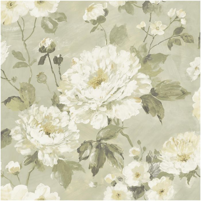 Painted Floral Wallpaper
