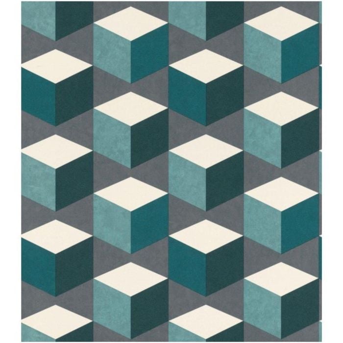 Sansa Geometric Wallpaper Teal