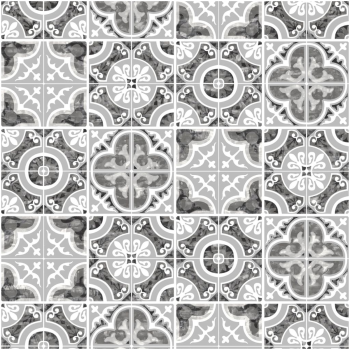 Sahara Nights Grey Mozaic Tiles Wallpaper