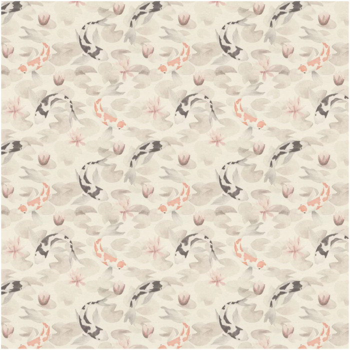 Kimono Koi Fish Wallpaper Natural Multicoloured