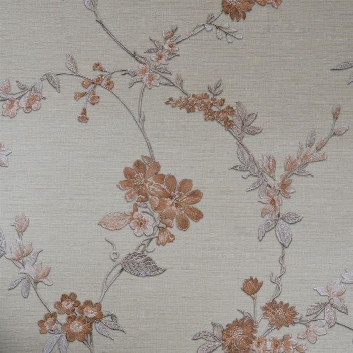 Floral Flower Textured Wallpaper
