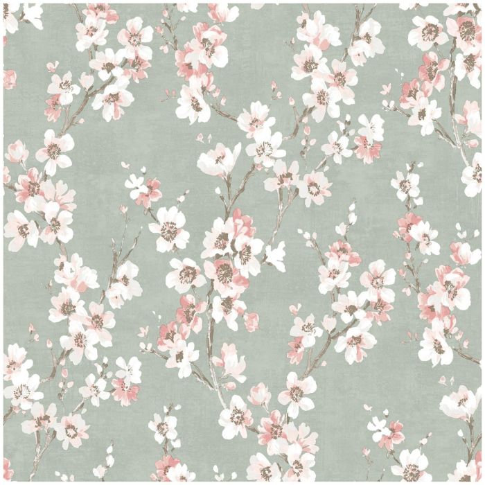 Melody Floral Wallpaper Sage Green
