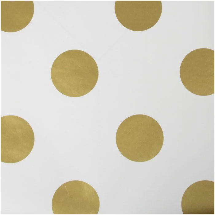 Dotty White Gold Wallpaper