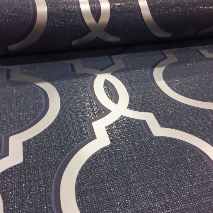 Holden Decor Laticia Trellis Art Deco Geometric Wallpaper Red 65494