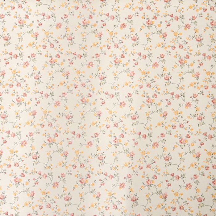 Ivy Orange Red Floral Wallpaper - Double Width