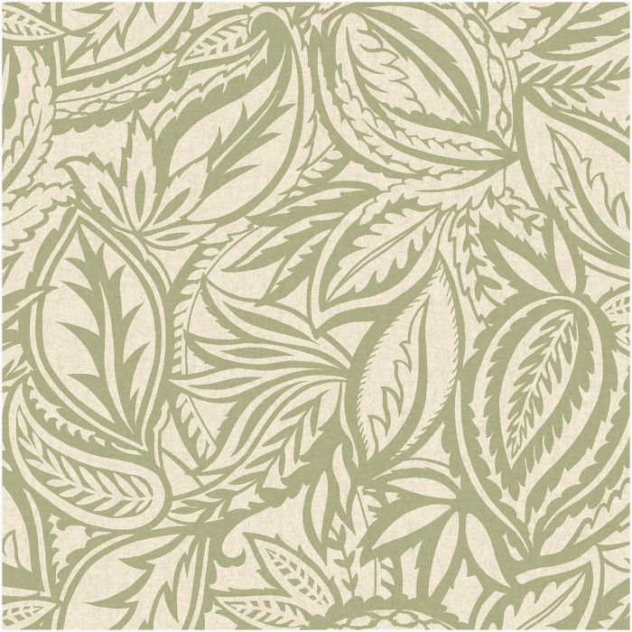 Paisley Leaf Wallpaper Sage