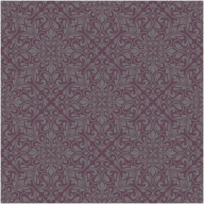 Sofia Aubergine Damask Wallpaper
