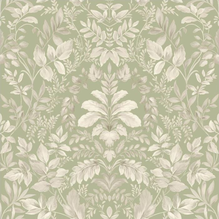 Leaf Damask Wallpaper