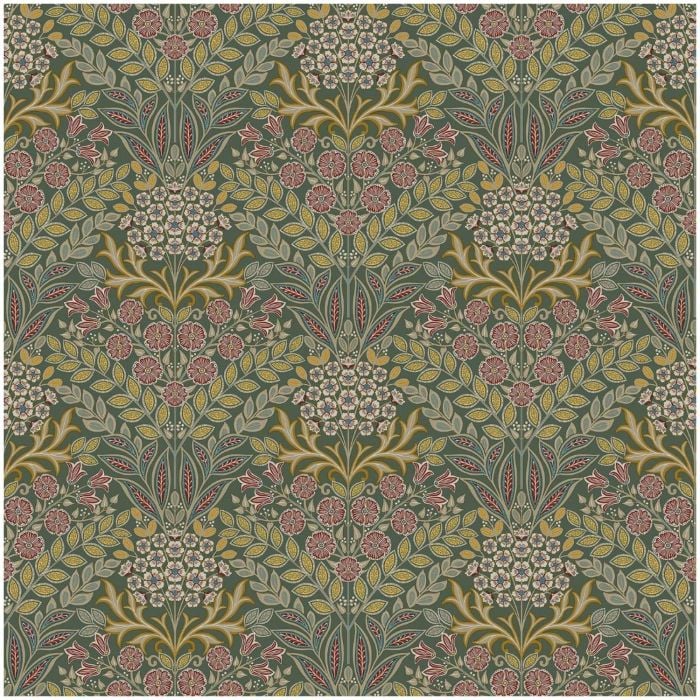 Belvedere Folk Wallpaper Green